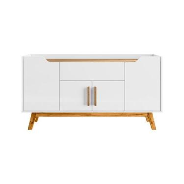 Imagem de Aparador Buffet Sala Future 4 Portas 1 Gaveta - Móveis Bechara, Branco