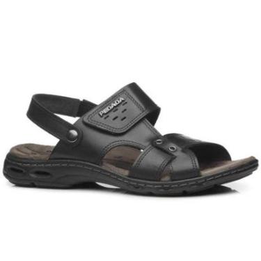 Imagem de Sandália Masculina Papete Couro Preto Pegada 130688-04-Masculino