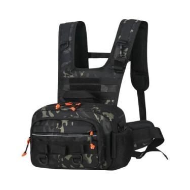 Imagem de Colete Tático Masculino Para Pesca Com Iscas, Mochila Para Camping, Ca