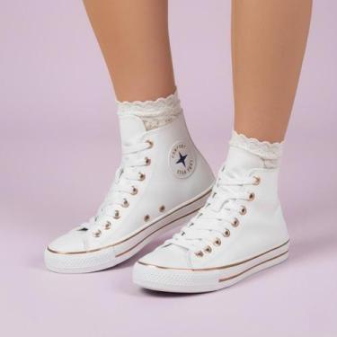 Imagem de Tênis Cano Alto Unissex Casual Cadarço Conforto Promoção Liquidação - 