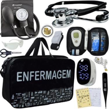 Imagem de Kit Enfermagem Premium Basico - Love Saude, PRETO ENFERMAGEM INCOTERM