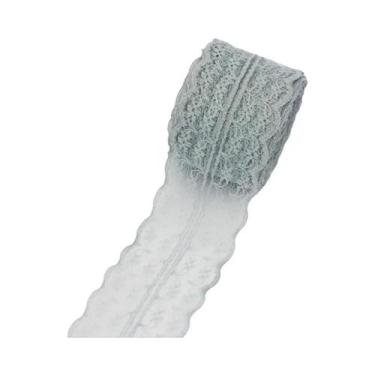 Imagem de (5 jardas/rolo) 45mm tecido de renda branca decoração linda material d