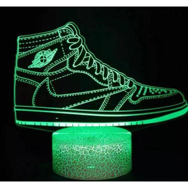 Imagem de Tênis de basquete LED 3D com luz noturna que muda de cor - Yiweisai