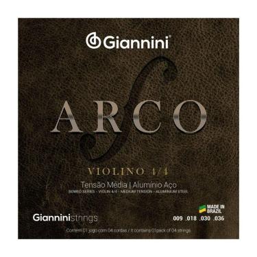 Imagem de Corda Para Violino Gianni 4-4 Arco Aluminio Aco Geavva Media
