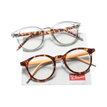 Imagem de Óculos De Leitura Unissex Com Lentes Transparentes 2PCS Óculos Redondo