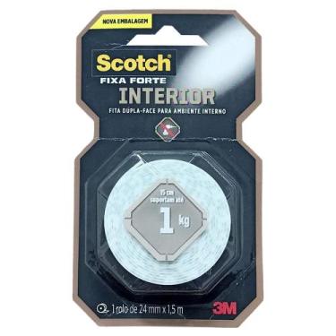 Imagem de Fita Dupla Face Espuma 24mm x 1,50m Interno Fixa Forte Scoth - 3M