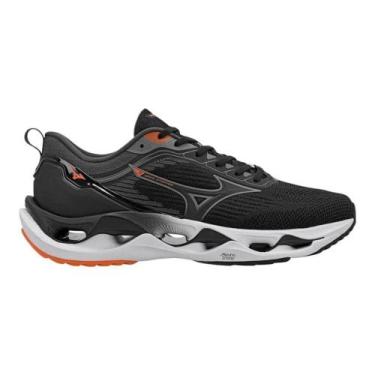 Imagem de Tênis Mizuno Wave Stratos 3 - Masculino - 41 - Preto-Laranja, Preto, L