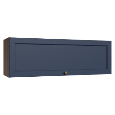 Imagem de Armário Aéreo 100 cm 1 Porta Basculante Rustic/Azul Vik Madesa