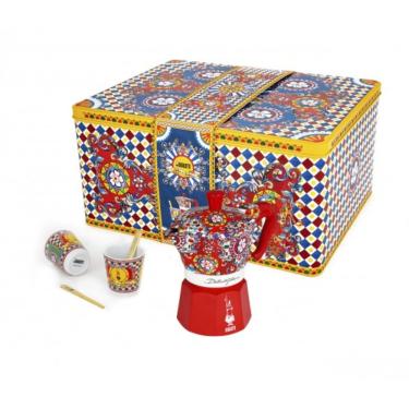 Imagem de CONJUNTO BIALETTI DOLCE & GABBANA MOKA CAFETEIRA EXPRESS COM 2 XÍCARAS DE PORCELANA VERMELHO 10350501