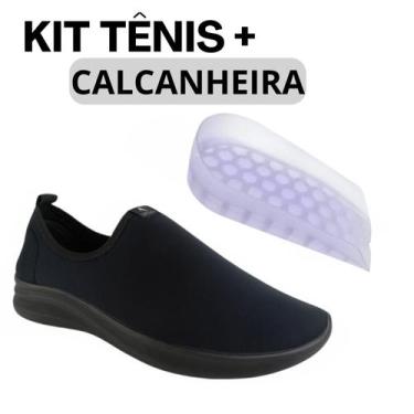 Imagem de Kit Tênis Meia Ortopédico Calce Fácil Casual + Calcanheira Anti Impact