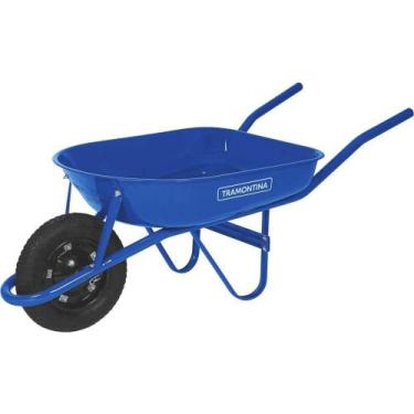 Imagem de Carrinho de mão com Pneu e Câmara, Caçamba Metálica, 50 Litros, Tramon