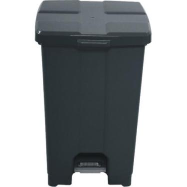 Imagem de Lixeira quadrada com pedal de 60l - jj.p60 - JSN, Preto