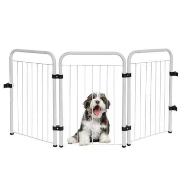 Imagem de Cercado Para Cachorro Cercadinho Pet Dobrável Portátil de Segurança Ut