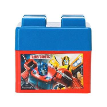 Imagem de Pote De Encaixe Infantil Decorado Transformers - Plasvale