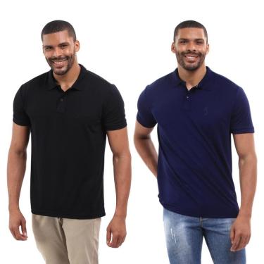 Imagem de Kit 2 Camisa Polo Masculina Dia a Dia Conforto