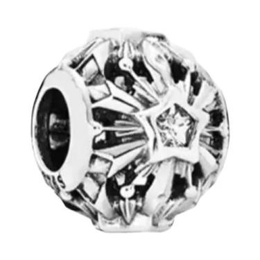 Imagem de Pingente De Floco De Neve E Boneco De Neve Em Prata 925 Para Pulseira 