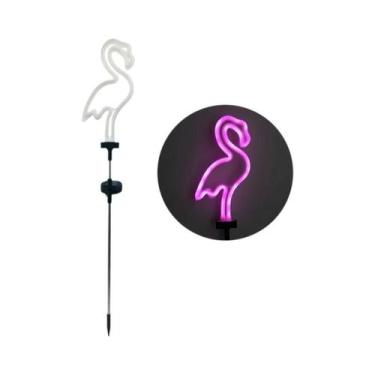 Imagem de Lanterna Solar LED À Prova d'Água Em Forma De Flamingo Para Decoração 