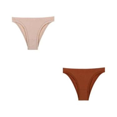 Imagem de Calcinhas Femininas Sem Costura De Cintura Baixa 2 Peças Lingerie Sexy