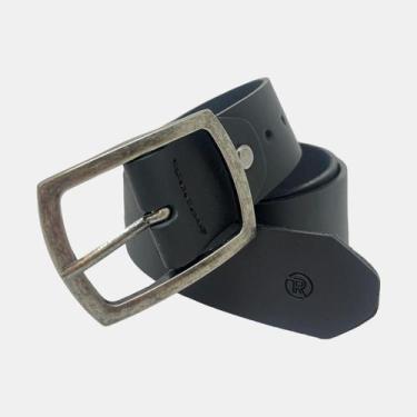 Imagem de Cinto masculino casual em couro legítimo - RIJEERO, Preto, 120
