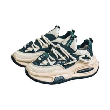 Imagem de Tênis Casuais Masculinos Coreanos Com Plataforma, Estilo De Rua, Resis