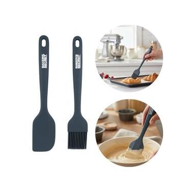 Imagem de Jogo Pincel Culinário Mini Espátula Cerdas Silicone 2 Peças