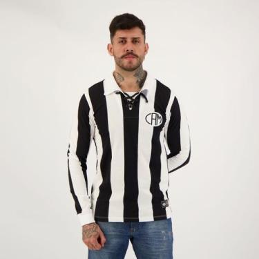 Imagem de Camisa Atlético Mineiro Retrô 1914 Manga Longa - Retromania, G