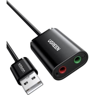 Imagem de Adaptador de Áudio Externo USB 2.0 UGREEN Placa de Som