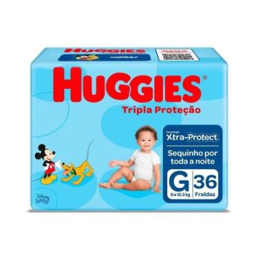 Imagem de Fralda Infantil Huggies Com 36 Tripla Proteção Gd