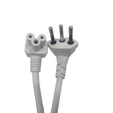 Imagem de Cabo De Força Tripolar Para Notebook 90 1,5 Mts Branco - OEM