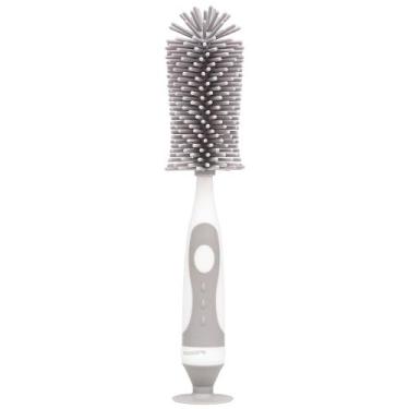Imagem de Escova para mamadeira em silicone cinza - Buba