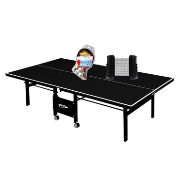 Imagem de MESA PING PONG 1084 PRETA KLOPF + Kit 5055 + Rede Retrátil Preto
