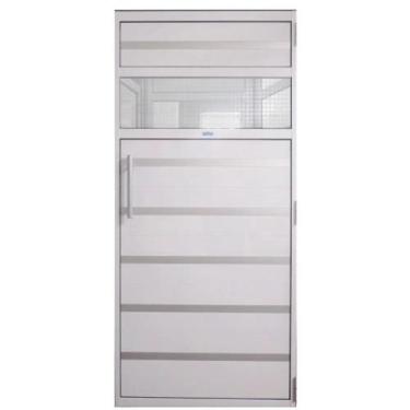 Imagem de Porta de Alumínio Branco p/ Sauna a Vapor com Contramarco 0,99x1,99 m 