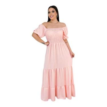 Imagem de Vestido Longo Feminino Verão Casamento Três Maria Dia Moda Evangélico 