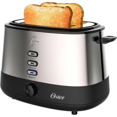 Imagem de Torradeira eletrica oster 220v inox 800w c/ 7 niveis de tostagem, 220V