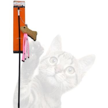 Imagem de Brinquedo Varinha De Pesca Para Gato Interativos Pet - Western