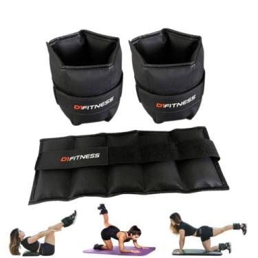 Imagem de Caneleira Profissional D1Fitness 8kg Emborrachada