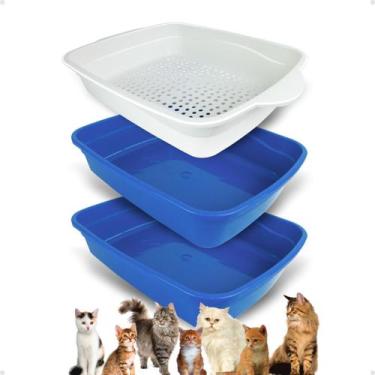 Imagem de Banheiro inteligente para gatos Brinqpet Azul, Azul