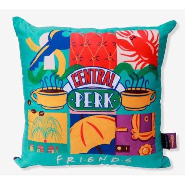 Imagem de Almofada Fibra Veludo 40 x 40 Serie TV Friends licenciada Desenho do T
