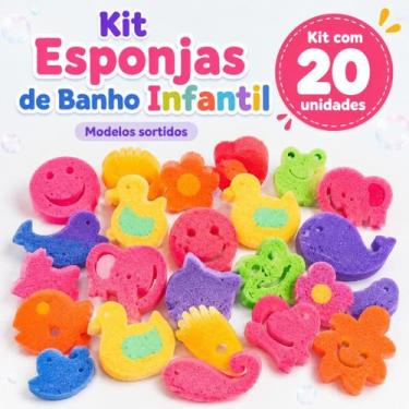 Imagem de Esponja de Banho Infantil Divertida Figuras Coloridas Esponja Macia pa