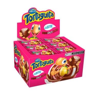 Imagem de Chocolate Arcor Tortuguita Morango 15,5g - Embalagem com 24 Unidades