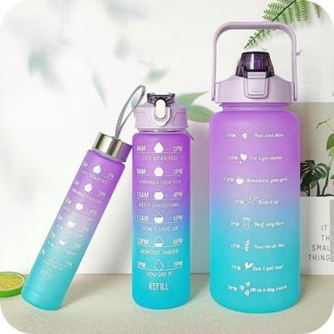 Imagem de Kit 3 Garrafas de Água Squeeze 2 Litros Hidratação Academia - Woofs, l