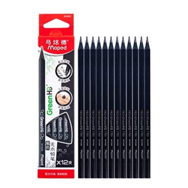 Imagem de Lápis de madeira sem lápis de madeira preta, lápis de escrita triangular Hb