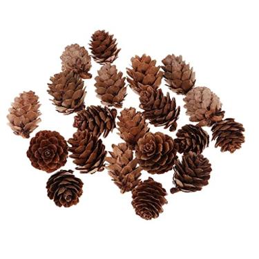 Imagem de harayaa 20 peças de toras de decoração de pinheiro para pendurar