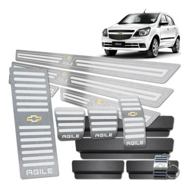 Imagem de Descanso Pedaleira Manual Soleira Chevrolet Agile Prata