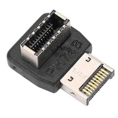 Imagem de ASHATA Adaptador USB 3.1 tipo E 90 graus cotovelo de direção vertical USB C conversor de cabeçalho para placa-mãe de computador (PH74B)