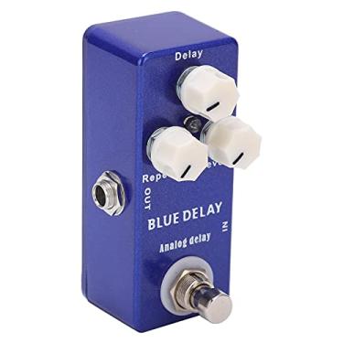 Imagem de Pedais de Efeitos, Mini Pedal de Efeito de Guitarra Portátil Durável Analógico Blue Delay Fácil Operação para Tocar