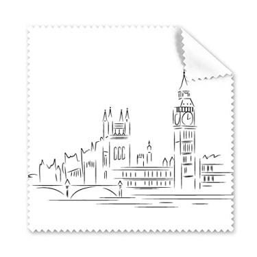 Imagem de Sketch Pano de limpeza para limpeza de óculos de limpeza de tela de telefone com marca de bandeira do Reino Unido 5 peças