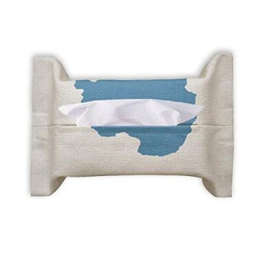 Imagem de Ilustração de mapa azul da Antártica, papel toalha, saco de lenços faciais, saco de guardanapo