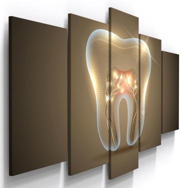 Imagem de Quadro Decorativo Dente Dentista Consultorio Odontologista