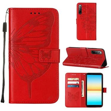 Imagem de For Sony 10 IV Embossed Butterfly Leather Phone Case